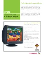 Предварительный просмотр 1 страницы ViewSonic E90FB - 19" CRT Display Specification