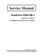 Preview for 1 page of ViewSonic E96f+SB-1 Service Manual