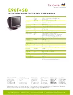 Preview for 2 page of ViewSonic E96f+SB Specifications