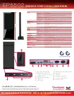 Preview for 2 page of ViewSonic EP5502 Specifications