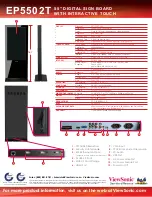 Preview for 2 page of ViewSonic EP5502T Specifications