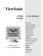 Предварительный просмотр 1 страницы ViewSonic G70F - 17" CRT Display User Manual