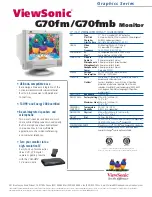 Preview for 2 page of ViewSonic G70fm Specifications