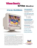 Preview for 1 page of ViewSonic G70M - 17" CRT Display Specifications