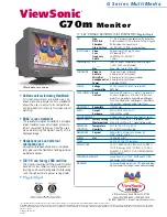 Preview for 2 page of ViewSonic G70M - 17" CRT Display Specifications
