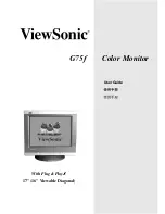 Preview for 1 page of ViewSonic G75f User Manual