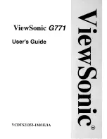 Preview for 1 page of ViewSonic G771 User Manual