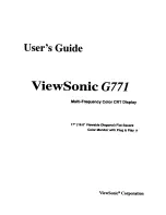 Preview for 2 page of ViewSonic G771 User Manual