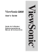 Предварительный просмотр 1 страницы ViewSonic G800 - 20" CRT Display User Manual