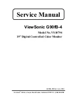 Preview for 1 page of ViewSonic G90fB-4 Service Manual