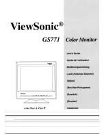 Предварительный просмотр 1 страницы ViewSonic GS771 User Manual