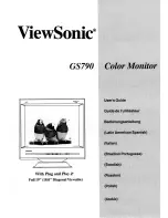 Предварительный просмотр 1 страницы ViewSonic GS790 - 19" CRT Display User Manual