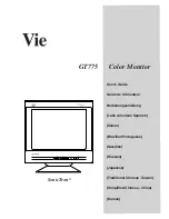 Предварительный просмотр 1 страницы ViewSonic GT775 - 17" CRT Display User Manual