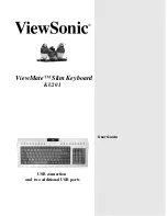 Предварительный просмотр 1 страницы ViewSonic KBM-KU-201 - ViewMate Slim Wired Keyboard User Manual