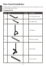 Предварительный просмотр 2 страницы ViewSonic LD-STND-003 Quick Start Manual