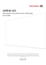 Предварительный просмотр 1 страницы ViewSonic LDP216-121 User Manual