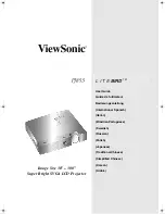 Предварительный просмотр 1 страницы ViewSonic LiteBird PJ853 User Manual