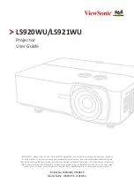 Preview for 1 page of ViewSonic LS920WU User Manual