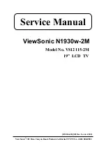 Предварительный просмотр 1 страницы ViewSonic N1930w-2M Service Manual