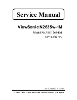 Preview for 1 page of ViewSonic N2635w-1M Service Manual