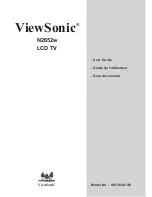 Предварительный просмотр 1 страницы ViewSonic N2652W - 26" LCD TV User Manual