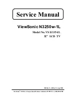 Preview for 1 page of ViewSonic N3250w-1L Service Manual