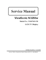 ViewSonic N3250W - NextVision - 32" LCD TV Service Manual предпросмотр