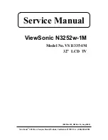 Preview for 1 page of ViewSonic N3252w-1M Service Manual