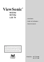 Предварительный просмотр 1 страницы ViewSonic N3735W - 37" LCD TV User Manual