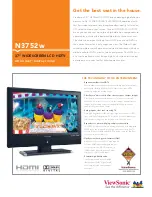 ViewSonic N3752w - 37" LCD TV Specifications предпросмотр