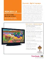 Preview for 1 page of ViewSonic ND4200 Specifications