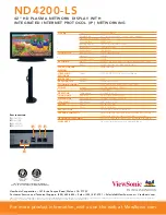 Preview for 2 page of ViewSonic ND4200 Specifications