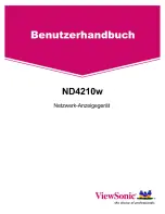 Предварительный просмотр 1 страницы ViewSonic ND4210w (German) Benutzerhandbuch