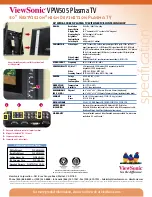 Preview for 2 page of ViewSonic NextVision VPW505 Specifications