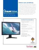 Preview for 1 page of ViewSonic Optiquest Q20WB Specifications