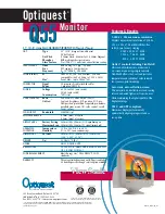 Preview for 2 page of ViewSonic Optiquest Q55 Specifications