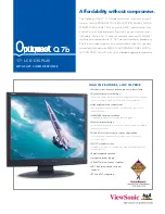Preview for 1 page of ViewSonic Optiquest Q7b Specification
