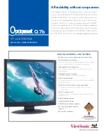 Предварительный просмотр 1 страницы ViewSonic Optiquest Q7b Specification