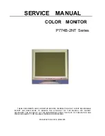 Preview for 1 page of ViewSonic P774B-2NT Series Service Manual