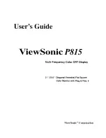 Preview for 2 page of ViewSonic P815 - 21" CRT Display User Manual