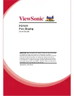 Preview for 1 page of ViewSonic PD1611 User Manual