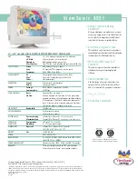 Preview for 2 page of ViewSonic PerfectFlat A95F Specifications