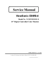 Предварительный просмотр 1 страницы ViewSonic PerfectFlat E90fB-4 Service Manual