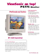 Preview for 1 page of ViewSonic PF775 Brochure