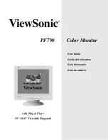Preview for 1 page of ViewSonic PF790 - 19" CRT Display User Manual