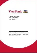 Предварительный просмотр 1 страницы ViewSonic PG703W User Manual