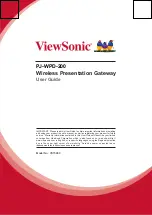 Preview for 1 page of ViewSonic PJ-WPD-200 User Manual