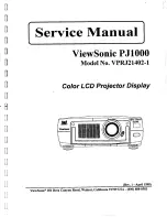 ViewSonic PJ1000 Service Manual предпросмотр