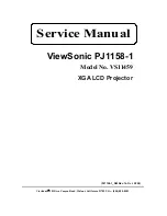 Preview for 1 page of ViewSonic PJ1158-1 Service Manual