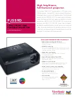 Предварительный просмотр 1 страницы ViewSonic PJ559D Specifications